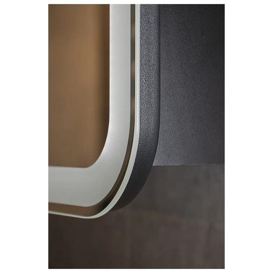 Зеркальный шкаф с подсветкой Silver Mirrors Фиджи BLACK 60 х 80 см  - 4.2 LED-00002725 левый часы, ТХ, сенсорный выключатель создать уют и комфорт, это просто!