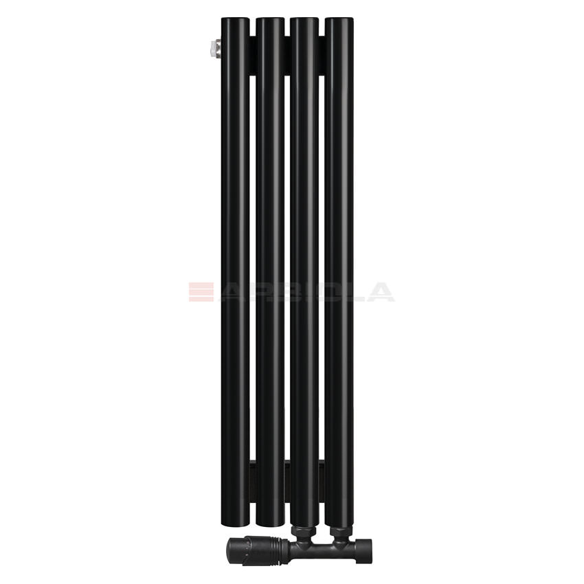 Вертикальный радиатор с нижним подключением Arbiola Iris V 108610 19,2 х 70 см черный матовый ral 9005 от интернет-магазина сантехники 100Kran!