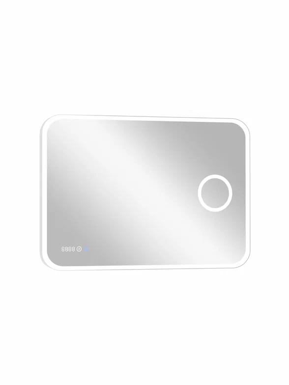 Зеркало с подсветкой "Bliss Led" 1000х700 с увеличительным зеркалом, часами ЗЛП256 100Kran: Широкий выбор и доступные цены.