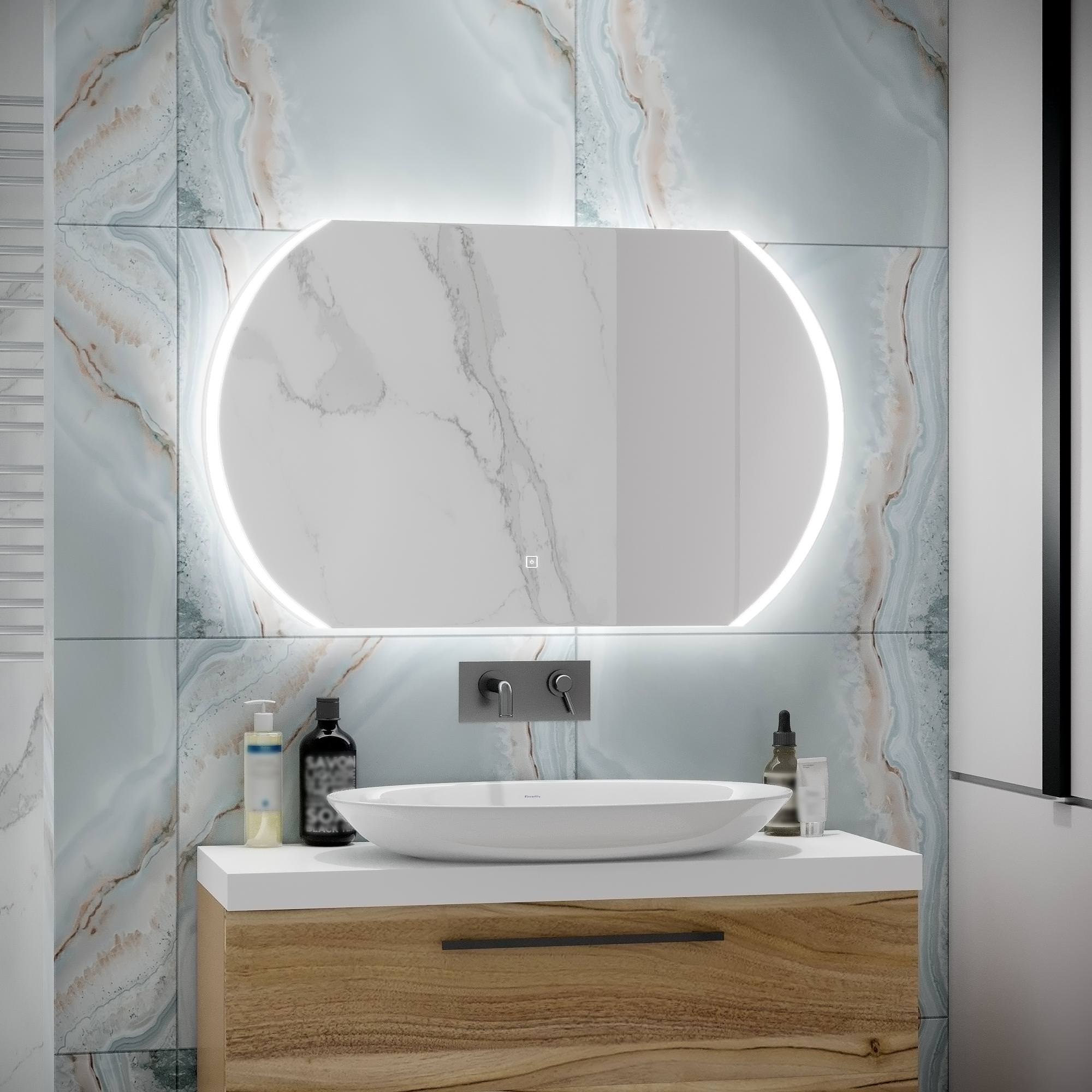 Зеркало с подсветкой "Polaris Led" 1000х600 ЗЛП883 100Kran: Широкий выбор и доступные цены.