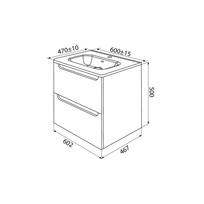 Тумба с раковиной подвесная 60 см Edifice IDDIS EDI60W0i95K белая в 100Kran: Широкий выбор и доступные цены.