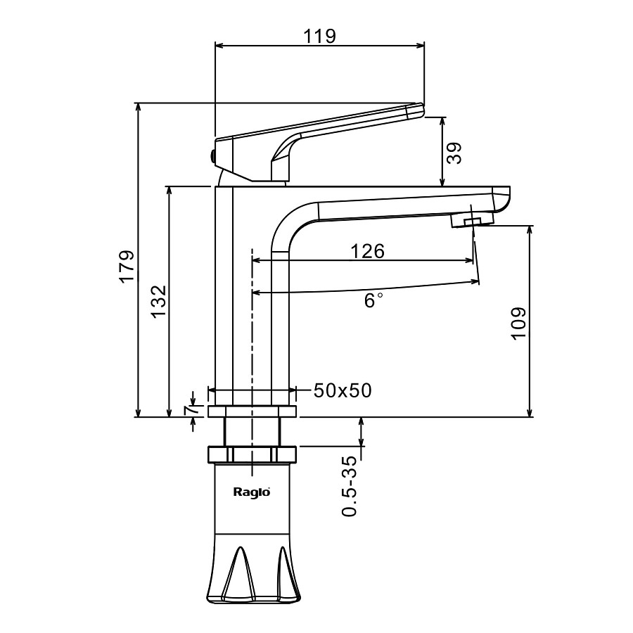 Смеситель для раковины Raglo R51.10.09 графит в 100Kran: Широкий выбор и доступные цены.