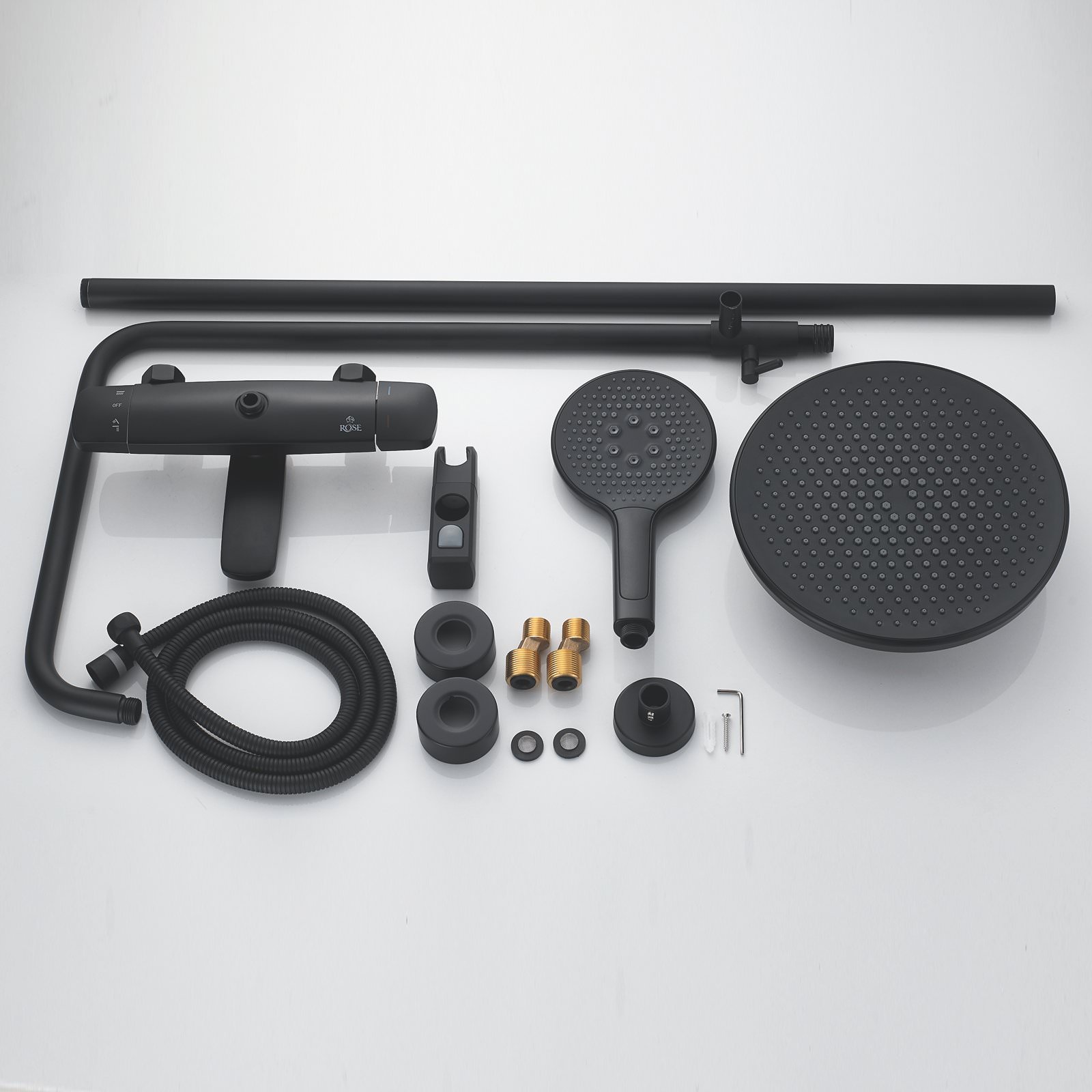 Душевая система Rose R3936H черный в 100Kran: Широкий выбор и доступные цены.