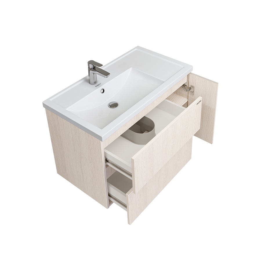 Тумба подвесная Grossman ЮНИТ 80 см 2080141 с 2-я ящ. кадена лайт в 100Kran: Широкий выбор и доступные цены.