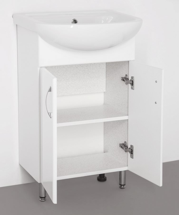 Тумба под раковину напольная Style Line №9 50 см белый ЛС-00000492 в 100Kran: Широкий выбор и доступные цены.