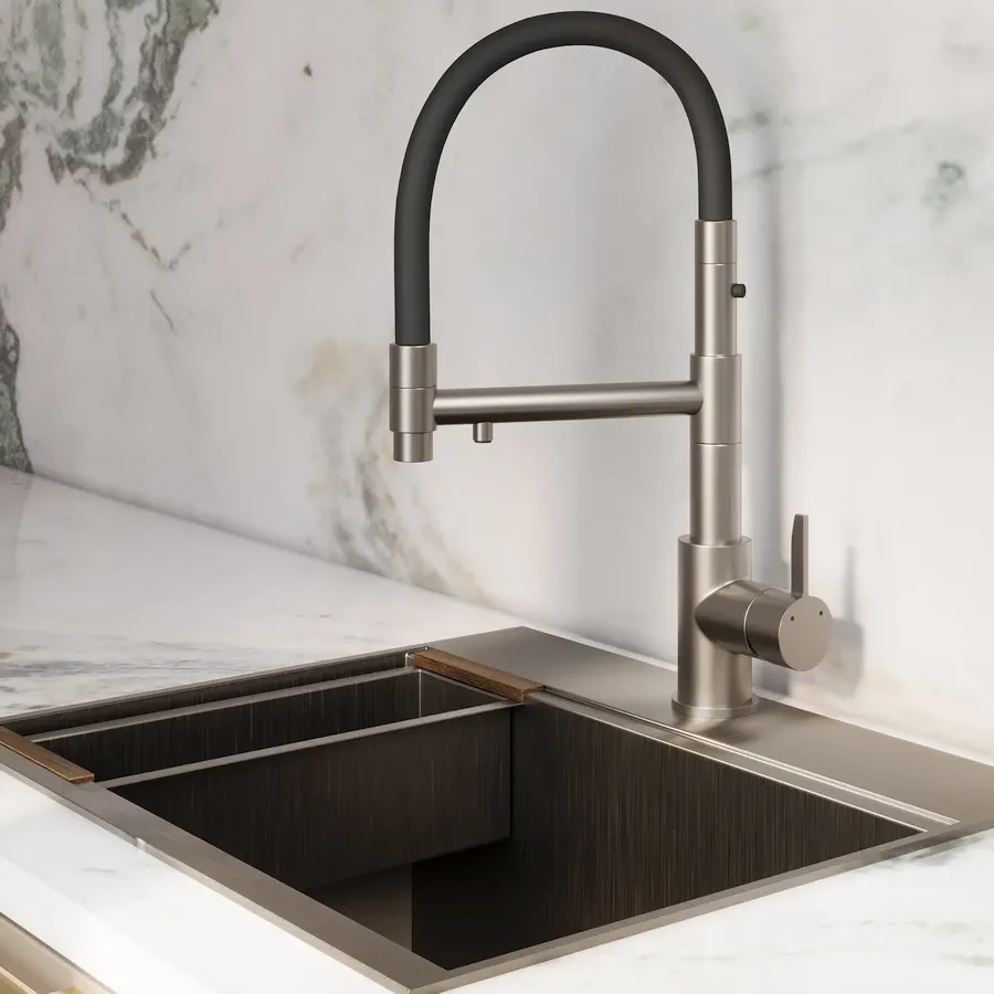 Смеситель для кухни с подключением фильтра FAUCET DREISER RH-7732-LS сатин в 100Kran: Широкий выбор и доступные цены.