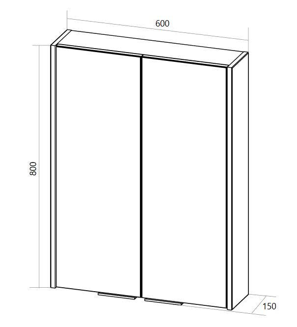 Зеркальный шкаф 1Marka Gaula 60 2д.White У92511 белый создать уют и комфорт, это просто!