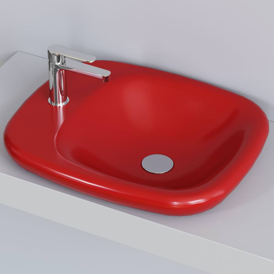 Раковина накладная Ambassador Diamond 126T21101 540*450*100 красная в 100Kran: Широкий выбор и доступные цены.