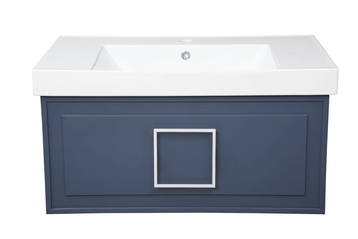 Тумба под раковину LA FENICE Cubo Blu Grigio синий 80 FNC-01-CUB-BG-80 в 100Kran: Широкий выбор и доступные цены.