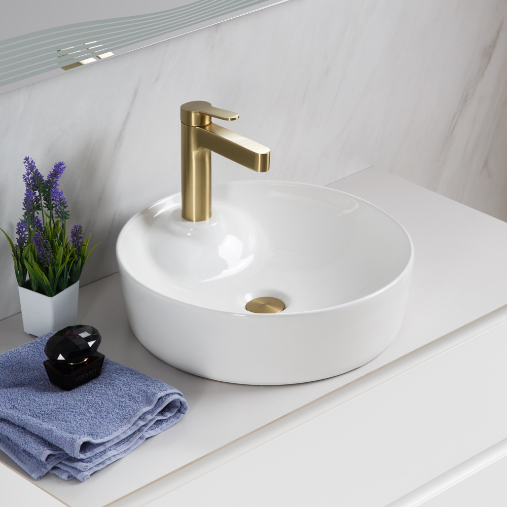 Накладная раковина BelBagno BB1306 43  см белая глянцевая в 100Kran: Широкий выбор и доступные цены.
