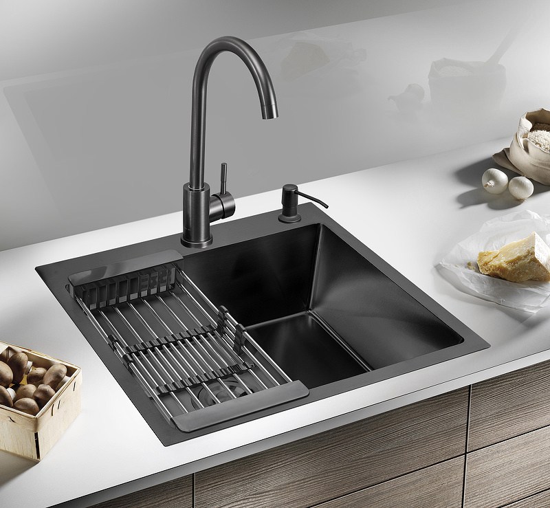 Кухонная мойка РМС 60 х 50 см MR-6050BL графит в 100Kran: Широкий выбор и доступные цены.