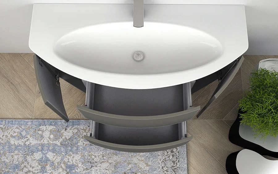 Раковина мебельная CEZARES 122 см EDEN 82368 Extra light белая в 100Kran: Широкий выбор и доступные цены.