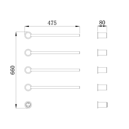Полотенцесушитель встраиваемый Raglo R350.52.03  47,5 х 66 см сатин золотой в 100Kran: Широкий выбор и доступные цены.