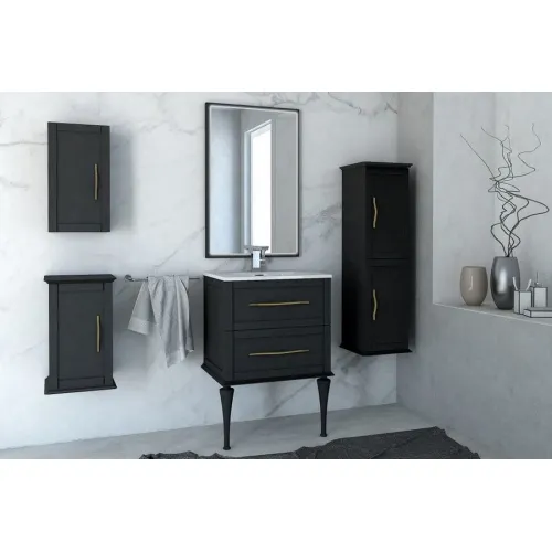 Тумба с раковиной подвесная CEZARES 60 см TIFFANY 54946 Nero Grafite в 100Kran: Широкий выбор и доступные цены.