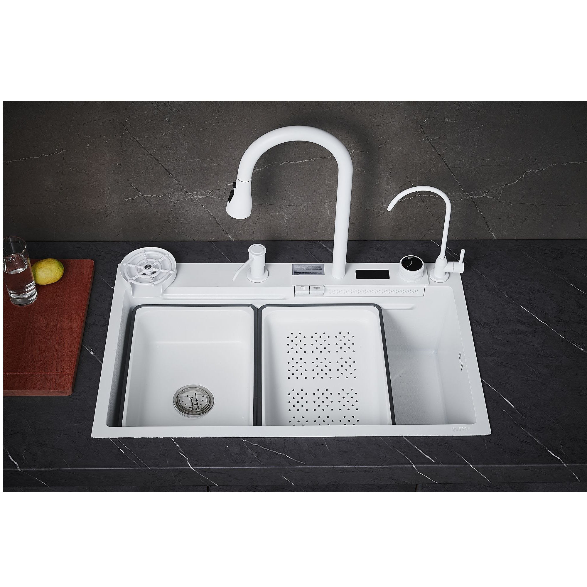 Многофункциональная кухонная мойка Savol S-SC002W белый в 100Kran: Широкий выбор и доступные цены.