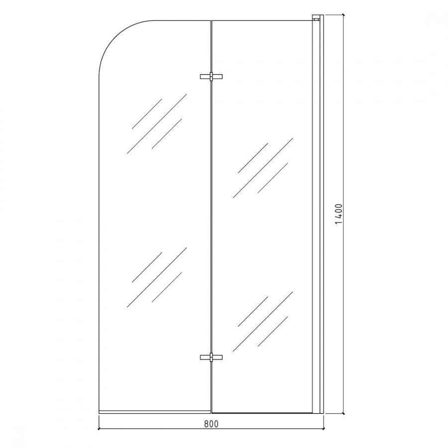 Шторка на ванну распашная Maretti Valentina VA41R8014097-015 80x140 см хром стекло прозрачное в 100Kran: Широкий выбор и доступные цены.