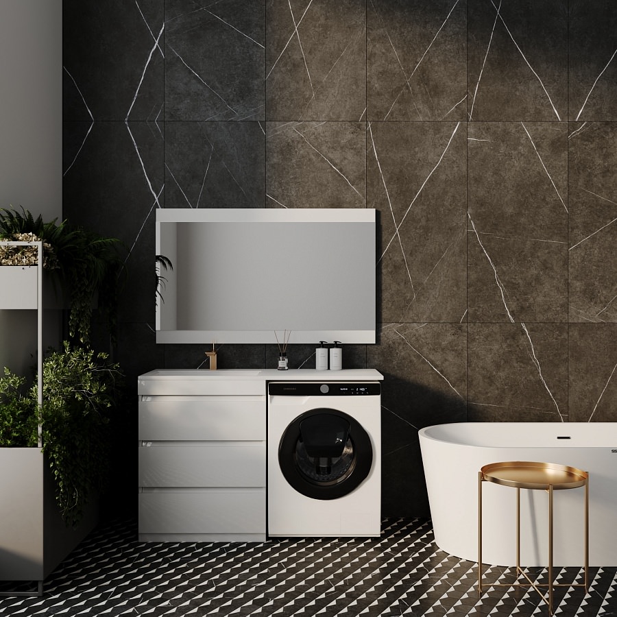 Зеркало  Style Line  "Даллас 130" Люкс белое СС-00000581 100Kran: Широкий выбор и доступные цены.