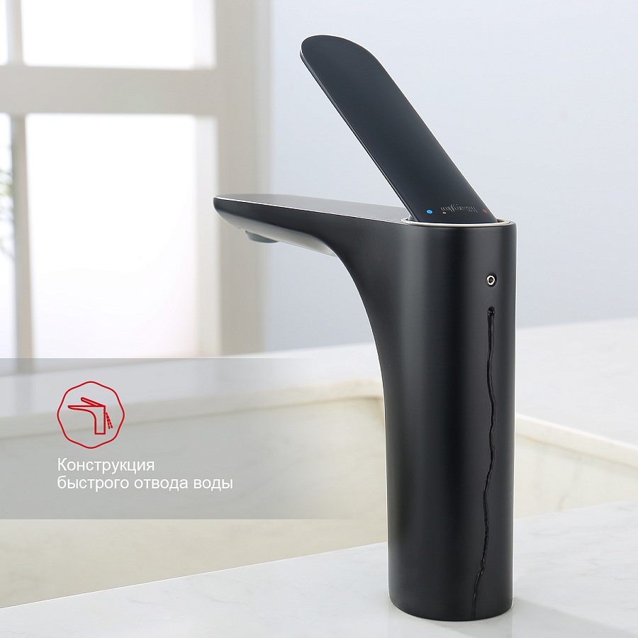 Смеситель для раковины Raglo R21.10.06 черный в 100Kran: Широкий выбор и доступные цены.