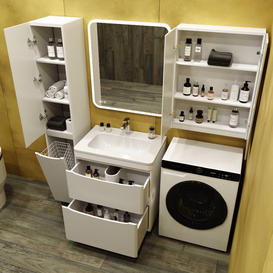 Тумба напольная Style Line Бергамо мини 70 см СС-00002310 антискрейтч белый в 100Kran: Широкий выбор и доступные цены.