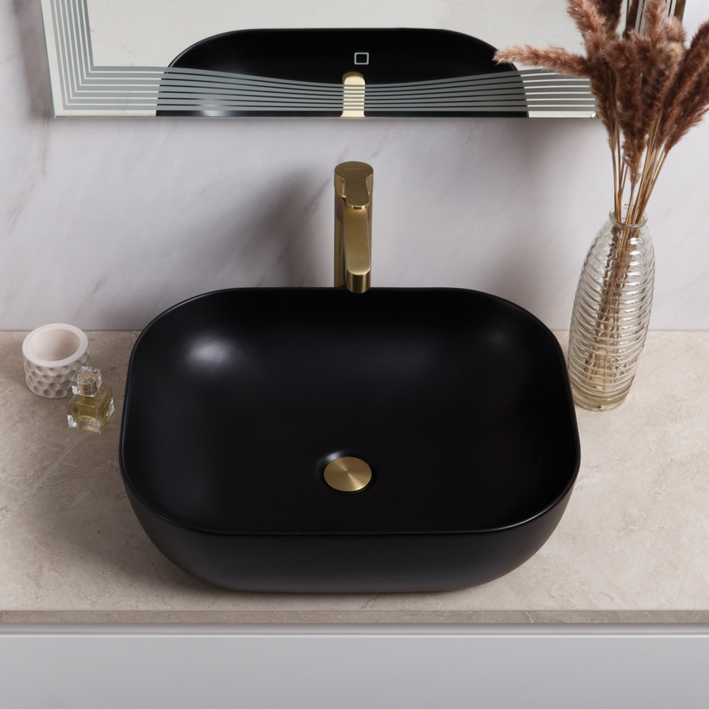 Накладная раковина BelBagno BB1302-H301 50  см черная матовая в 100Kran: Широкий выбор и доступные цены.
