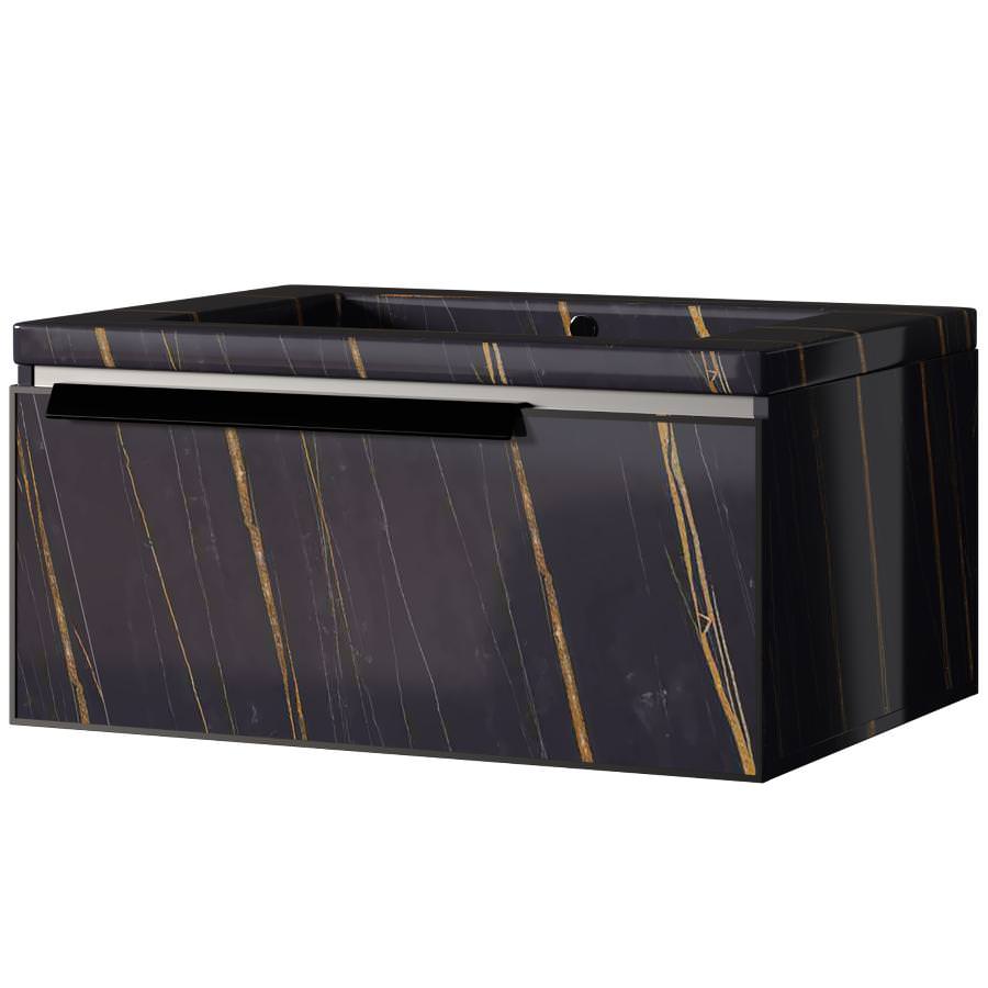 Тумба подвесная с раковиной Maxonor Pure Life SALON ESTRELLA 79 см PL-MC03-79-BN чёрный в 100Kran: Широкий выбор и доступные цены.