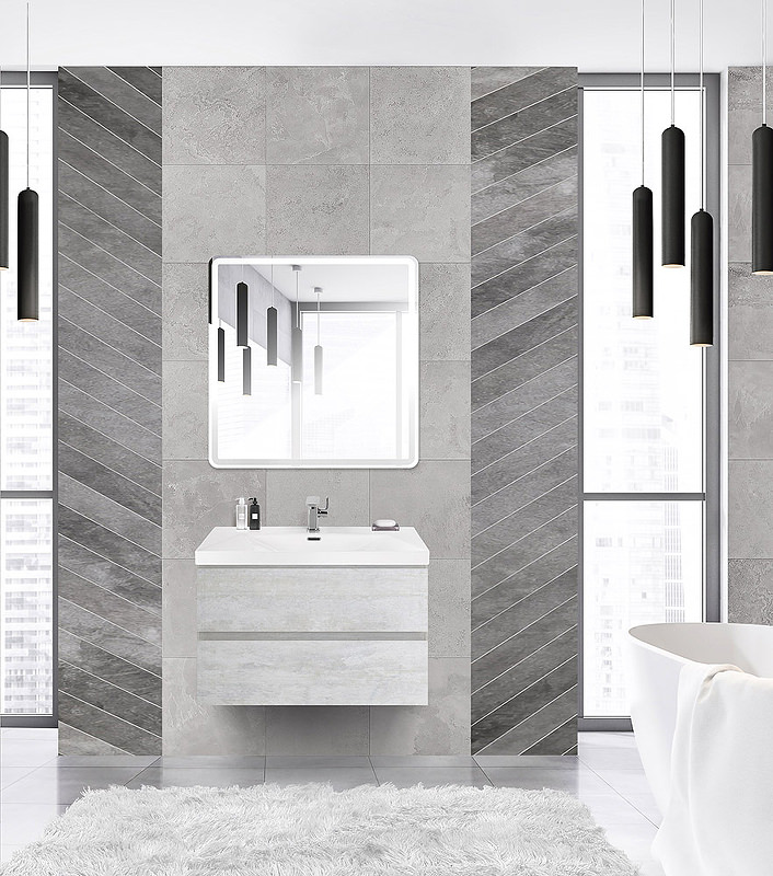 Тумба с раковиной подвесная CEZARES 120 см MOLVENO 46-120-2C-SO-LB Legno Bianco в 100Kran: Широкий выбор и доступные цены.
