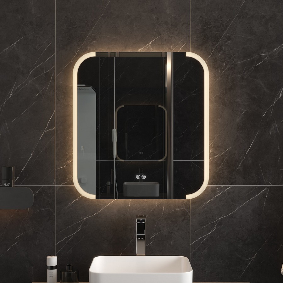 Зеркало с подсветкой Maretti Florenza FL146065P14EL 60x65 см 100Kran: Широкий выбор и доступные цены.