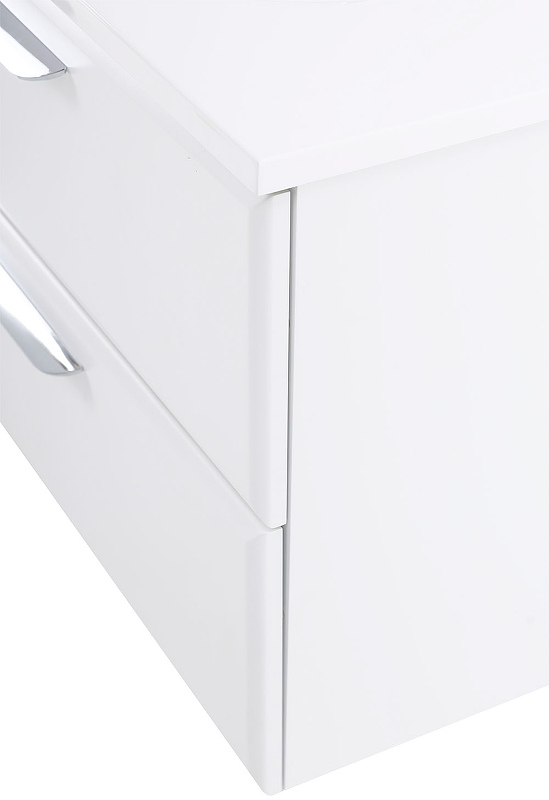 Тумба с раковиной подвесная CEZARES 75 см ECO-750-2C-SO-BL Bianco Lucido в 100Kran: Широкий выбор и доступные цены.