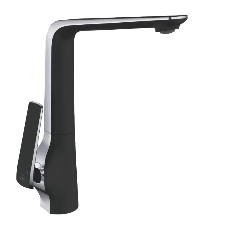 Смеситель для кухни Rose R1313H черный/хром в 100Kran: Широкий выбор и доступные цены.