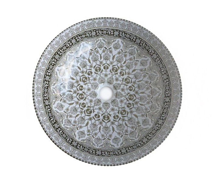 Раковина накладная Bronze De Luxe Marrakesh 405x405x125 серый 1008G  в 100Kran: Широкий выбор и доступные цены.