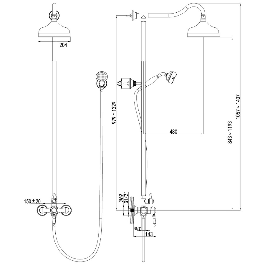 Душевая система Lemark Villa LM4860B бронза в 100Kran: Широкий выбор и доступные цены.