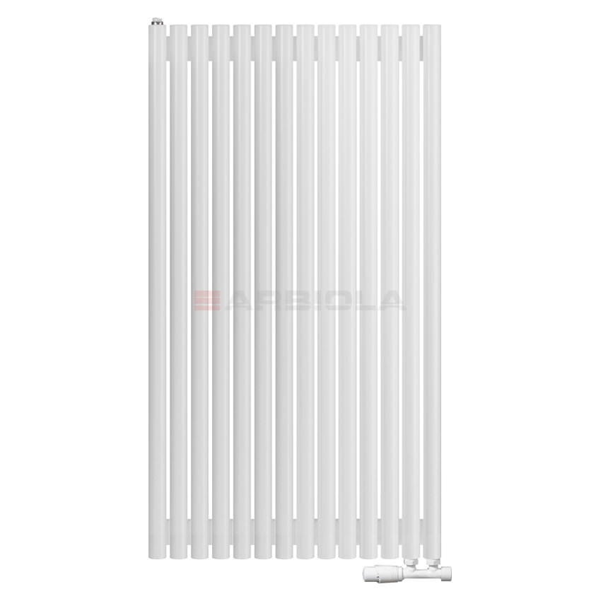 Вертикальный радиатор с нижним подключением Arbiola Iris V 108918 69,2 х 125 см белый матовый ral 9016 от интернет-магазина сантехники 100Kran!