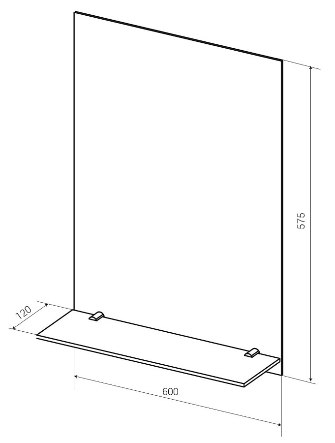 Зеркало  Уют 60 с полочкой У25370 100Kran: Широкий выбор и доступные цены.
