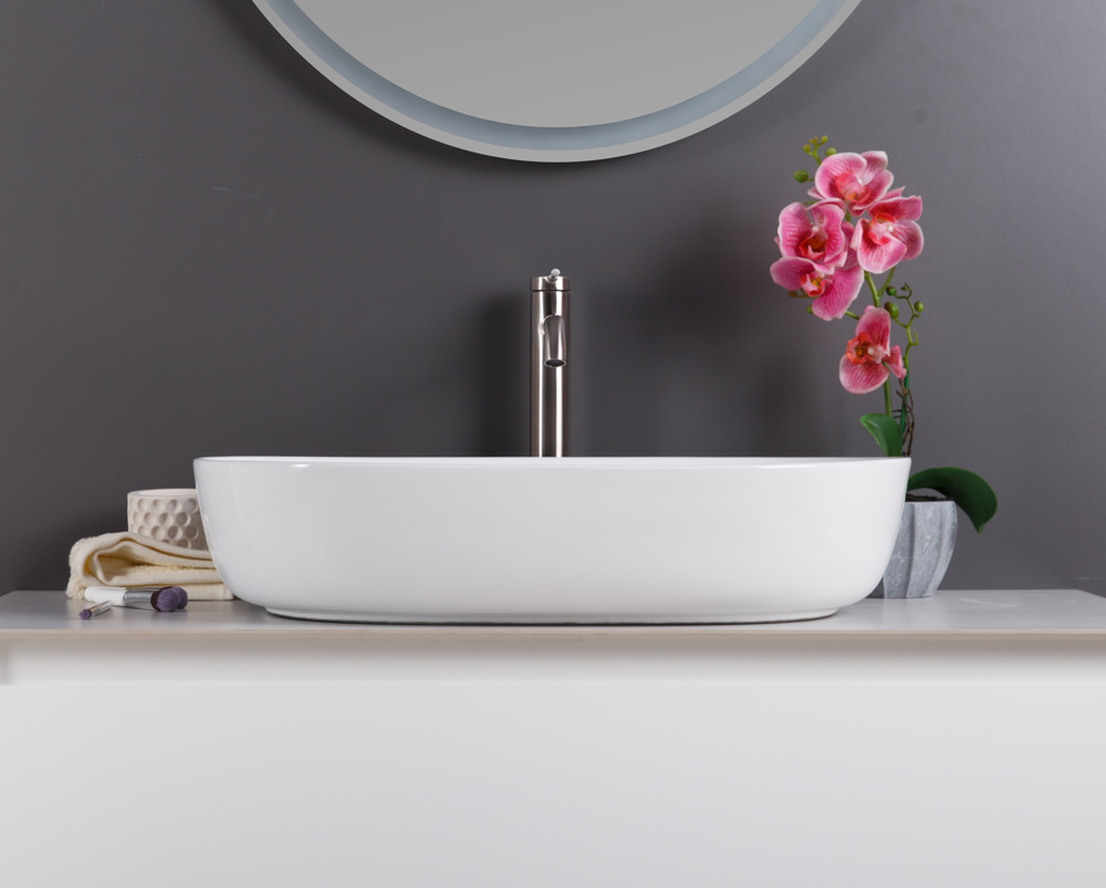 Накладная раковина BelBagno BB1348 42  см белая глянцевая в 100Kran: Широкий выбор и доступные цены.