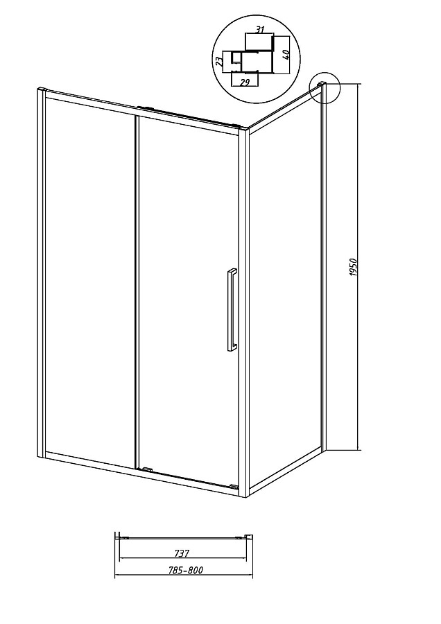 Боковая стенка Grossman Cosmo 80x195 см 200.K33.02.80.32.00 брашированное золото в 100Kran: Широкий выбор и доступные цены.