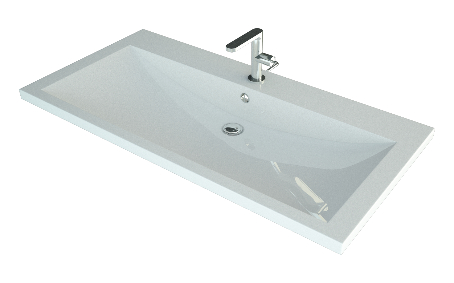 Раковина мебельная Misty Алиса 90 см белая 4627173210324 в 100Kran: Широкий выбор и доступные цены.