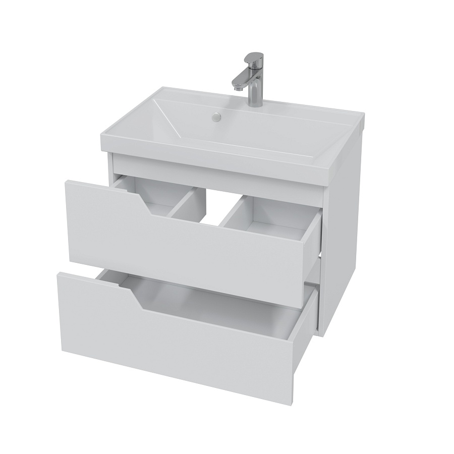 Тумба под раковину подвесная СаНта Антарес 70 см 700518 белая в 100Kran: Широкий выбор и доступные цены.