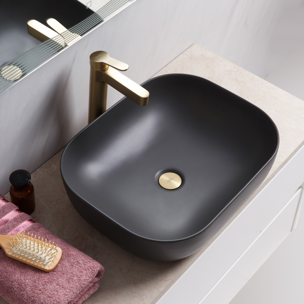 Накладная раковина BelBagno BB1302-H311 50  см серая матовая в 100Kran: Широкий выбор и доступные цены.