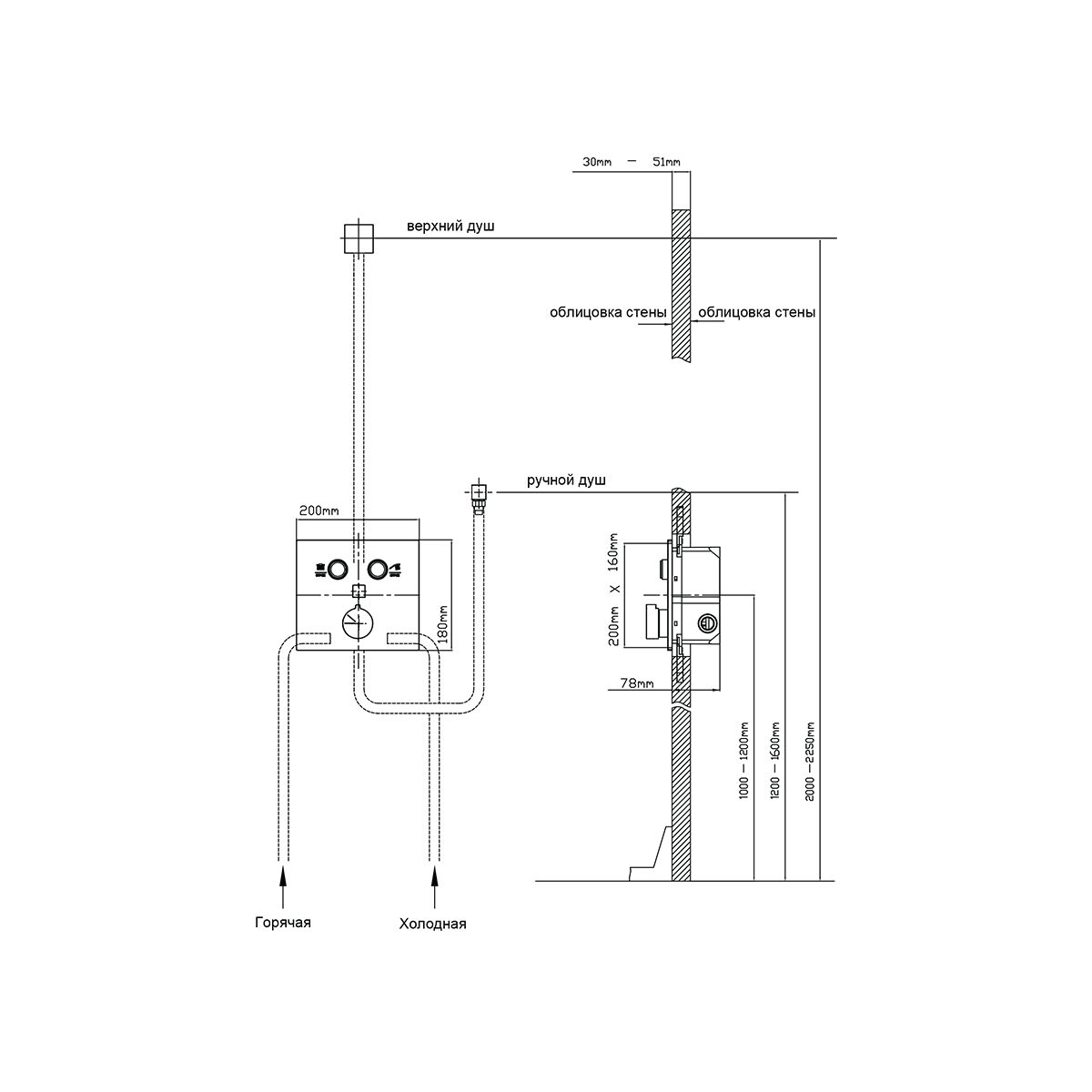 Душевая система Vincea VSFW-4I212RCH  2 режима хром в 100Kran: Широкий выбор и доступные цены.