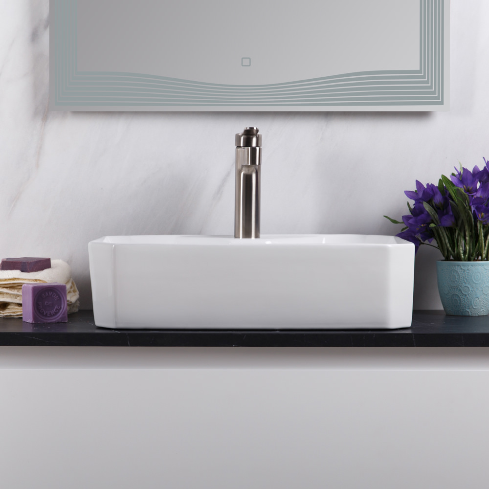 Накладная раковина BelBagno BB1387 37,5  см белая глянцевая в 100Kran: Широкий выбор и доступные цены.