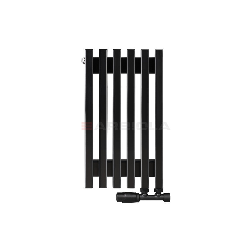 Вертикальный радиатор с нижним подключением Arbiola Compact V 102000 28 х 60 см Черный от интернет-магазина сантехники 100Kran!