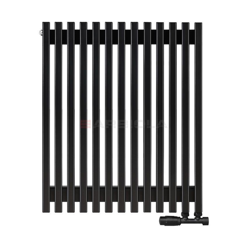 Вертикальный радиатор с нижним подключением Arbiola Compact V 102337 63 х 70 см Черный от интернет-магазина сантехники 100Kran!