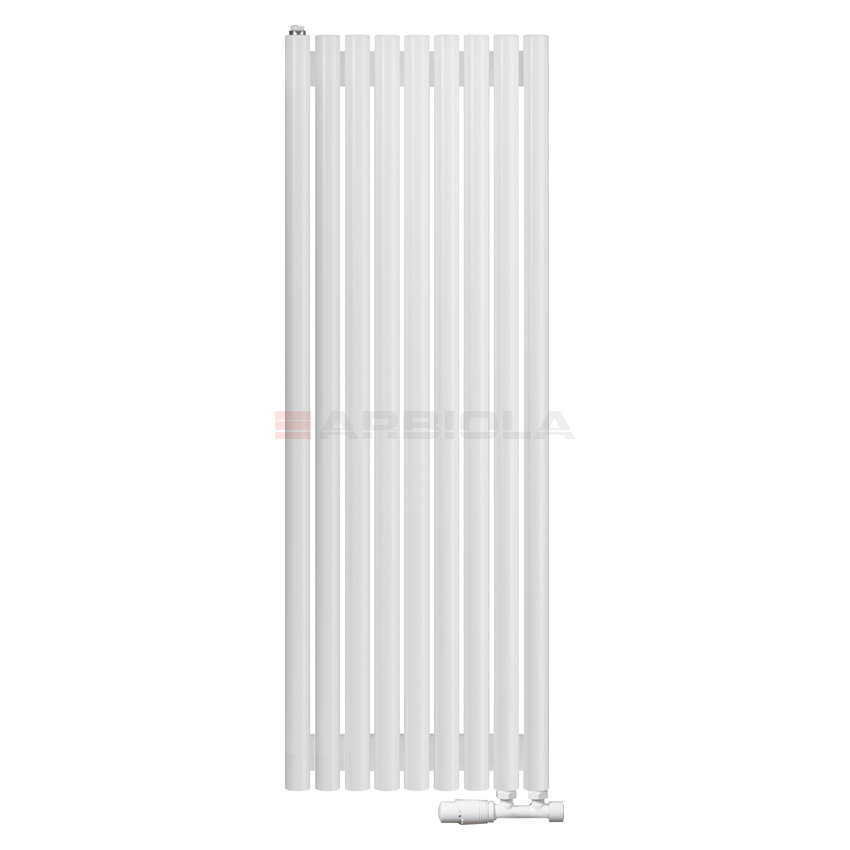 Вертикальный радиатор с нижним подключением Arbiola Iris V 108873 44,2 х 120 см белый матовый ral 9016 от интернет-магазина сантехники 100Kran!