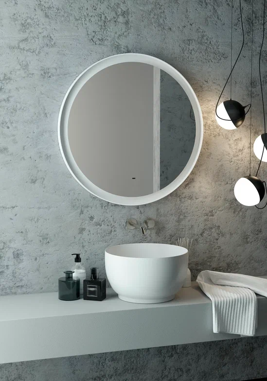 Зеркало с подсветкой "Planet white Led" D 800 с бесконтактным сенсором ЗЛП691 100Kran: Широкий выбор и доступные цены.