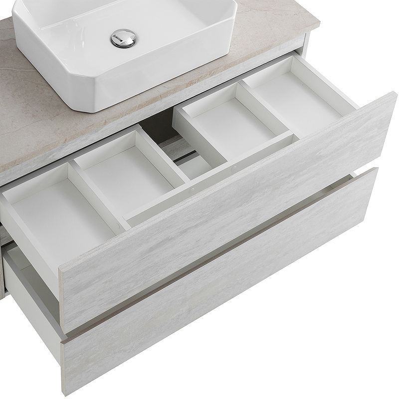Тумба с раковиной подвесная CEZARES 120 см MOLVENO 46-120-2C-SO-LB Legno Bianco в 100Kran: Широкий выбор и доступные цены.