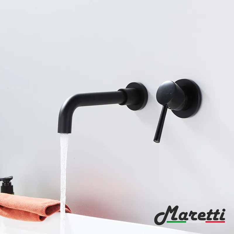 Смеситель для раковины врезной Maretti Eleganza Black ENB32RF13 черный в 100Kran: Широкий выбор и доступные цены.