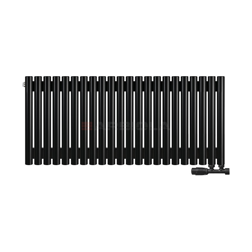 Вертикальный радиатор с нижним подключением Arbiola Iris V 108430 109,2 х 50 см черный матовый ral 9005 от интернет-магазина сантехники 100Kran!