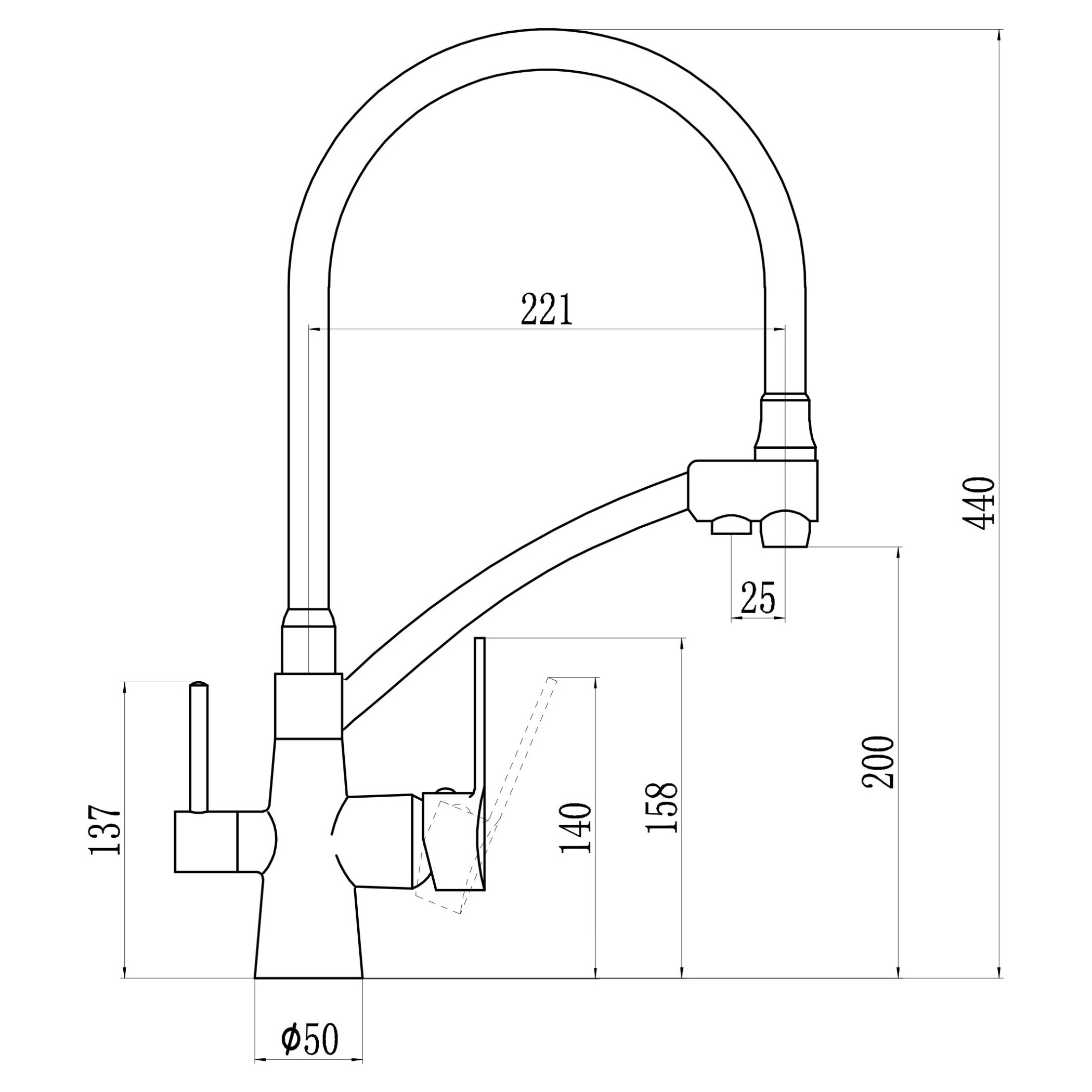 Смеситель для кухни с подключением к фильтру Savol S-L1805C-12 бронза в 100Kran: Широкий выбор и доступные цены.