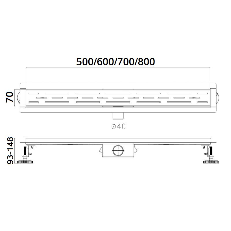 Душевой лоток 50 см Haiba HB91500-3 серый в 100Kran: Широкий выбор и доступные цены.