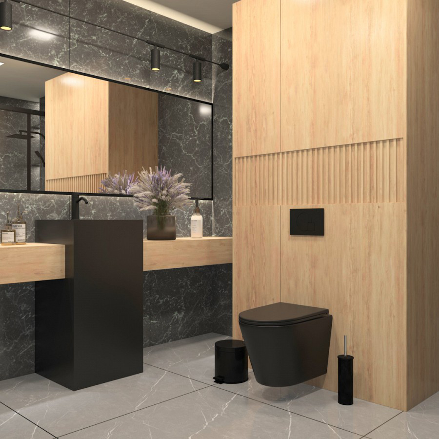 Унитаз подвесной Maretti Florenza FL10PBM97-560 черный в 100Kran: Широкий выбор и доступные цены.